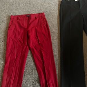J. Crew Women's Red and Black Trousers